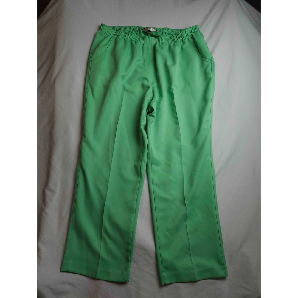 Vtg 90s Allison Daley II Dress Pants Womens 16W Green Business Casual Officewear